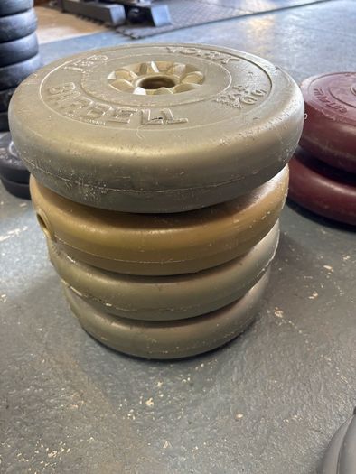 York and Pro Power weight plates.
