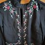 Black Lightweight Floral Detail Dress Image 3