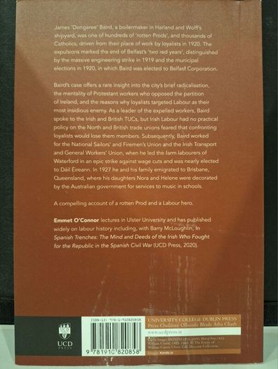 SALE!  ROTTEN PROD - The unlikely career of Dongaree Baird by Emmet O'Connor