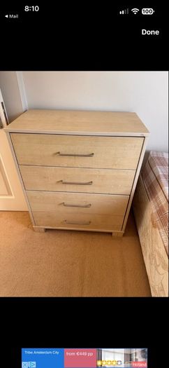 Free beds, Lockers, chest of drawers Table and chairs