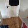 Silver floor lamp with black shade with dimmable feature Image 4