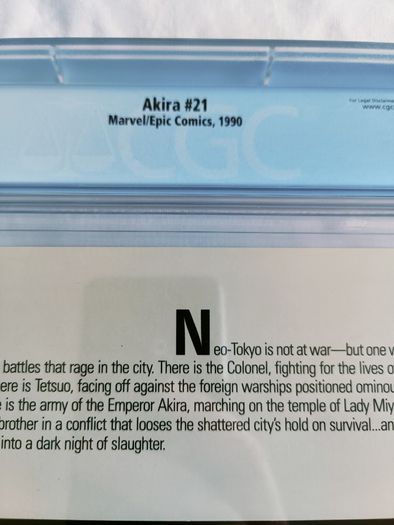 Akira Issue 21 CBCS / CGC 9.6 Certified Graded Comic Framed  DC Marvel