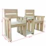 2 Seater Garden Bench 150 cm Impregnated Pinewood Image 2