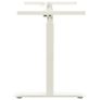 Manual Height Adjustable Standing Desk Frame Hand Crank White Image 2