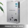 8L Hot Water Heater Propane Gas Tankless Instant Boiler With Shower Kit Image 2