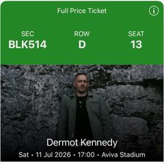 Dermot Kennedy Tickets x2