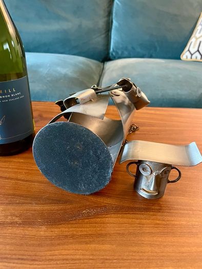 Barbeque Chef Quirky Metal Wine Bottle Holder