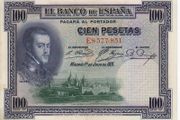 SPAIN 100 Pesetas 1925 Felipe II