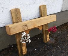 Rustic Oak Beam floating shelf / display