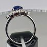 Unheated Untreated Natural Sapphire Diamond Platinum Ring Image 5
