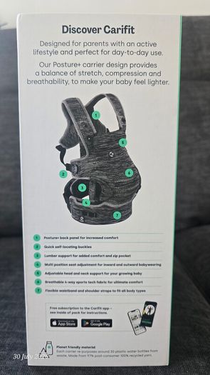 Carifit Core Baby Carrier , Slate Grey