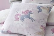 Cushion Covers x 2  ..  Unicorn Soft Fleece Glow in the Dark Cushion Covers