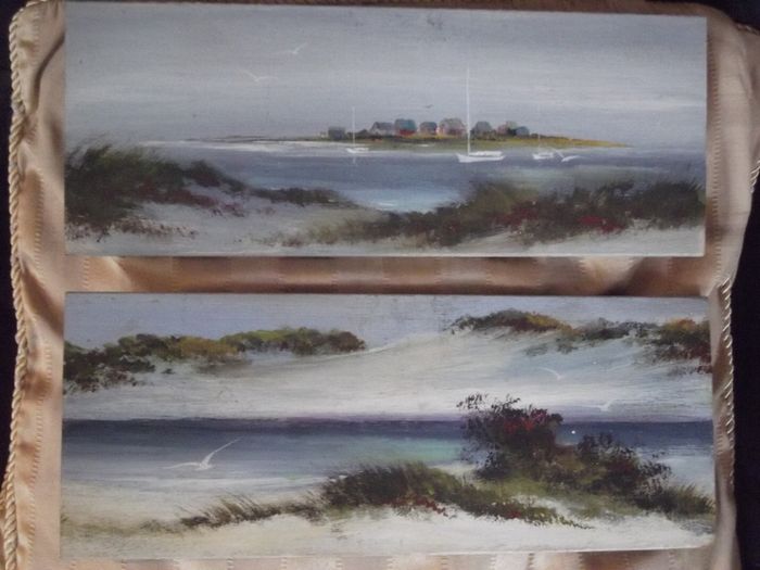 2 oil paintings on board by a american artist raymont essington parsons