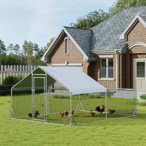 Walk-In Chicken Run, Hen House, with Roof, for Ducks, Chickens, Rabbits