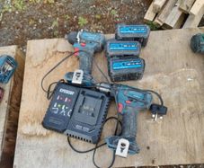 Erbauer EID18 Drill & Impact Driver Kit + 5Ah+4Ah Batteries
