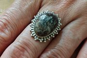 Sterling Silver Ring - Size R - Stamped for Silver (S30)