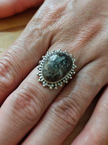 Sterling Silver Ring - Size R - Stamped for Silver (S30)