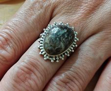 Sterling Silver Ring - Size R - Stamped for Silver (S30)
