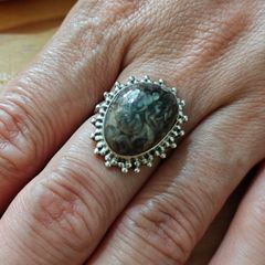 Sterling Silver Ring - Size R - Stamped for Silver (S30)