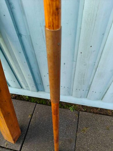 Old Wood and Brass Flagpole