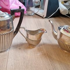 Vintage EPBM Silver Plated 3-Piece Tea & Coffee Service Set