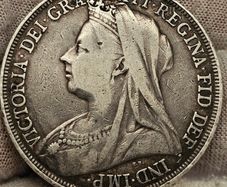 Great Britain Silver 1895 Crown Queen Victoria LIX