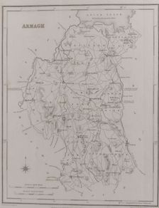 Armagh 1837 Antique Map Including Baronies