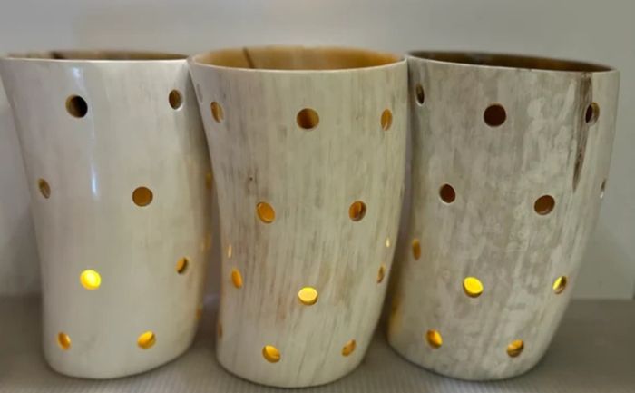 Ankole horn utensils holder