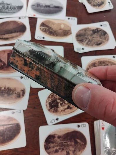 Native American Playing cards and tin