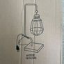 Light & Living HIDDE Industrial Table Lamp Vintage Metal Cage Image 2
