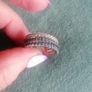 Treble Layered Stg Silver Ring Image 3