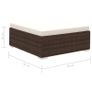 6 Piece Garden Lounge Set with Cushions Poly Rattan Brown Image 9