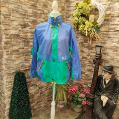 Vintage 90s K-Way International Multicolor Jacket Windbreaker Size Small but would fit medium  Folds away into a strapped pouch on the inside of the jacket
