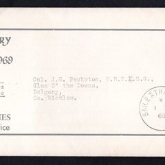 1969 Ireland Contemporary Irish Art Stained Glass Church Window by Evie Hone Commemorative Stamp The irish Times Addressed First Day Cover (FDC)