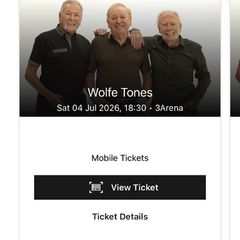 2x standing tickets to The Wolfe Tones (sold out)