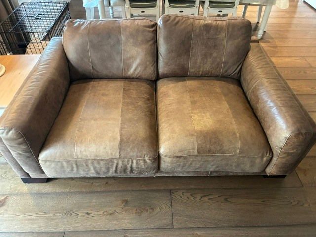 Brown Two-Seater Sofa
