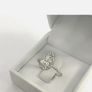 1.25 CT 925 silver Pear Moissanite Wedding Ring Halo With Accent Engagement Ring. Image 4