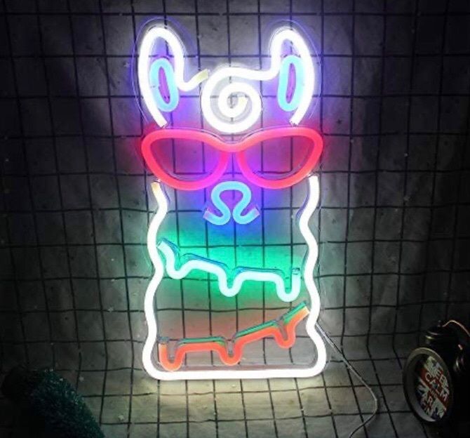 Alpaca Neon Light LED Neon Sign Wall Lights Operated by USB (15.7 inch 8.7 inch)