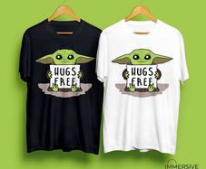 Hugs Free Baby Yoda t-shirt for adults and kids