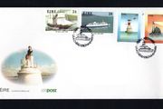 1986 Ireland Maritime Anniversaries (Lighthouse &amp; Ships) Stamps An Post First Day Addressed Cover with DunLaoighaire Cancel.