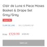 Clair de Lune Quality Moses Basket, Stand, Drape plus Brand New Sheets and Mattress. Newborn. Baby Essentials. Image 8