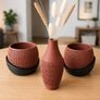 Modern 3D Printed Vase & Planter Set Image 4