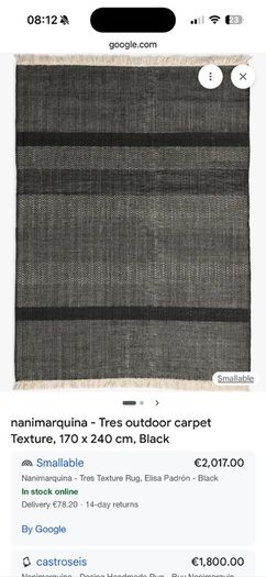 Nanimarquina Tres Texture Designer Rug 200x300cm