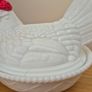 Beautiful Milk Glass Hen on Nest Image 9