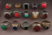 Antique Brass Ring Collection 15 Mixed Vintage Handmade Rings