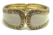 Vintage Rhinestones and enamel bangle