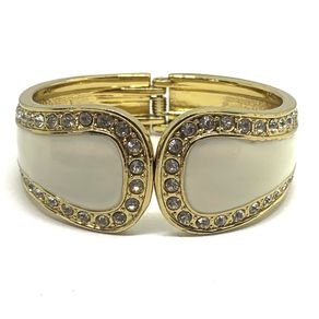 Vintage Rhinestones and enamel bangle