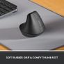 Lift Vertical Ergonomic Mouse, Wireless, Bluetooth or Logi Bolt USB receiver, Quiet clicks, 4 buttons, compatible with Windows/macOS/iPadOS, Laptop, PC - Graphite Image 2