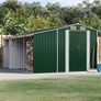 Garden Shed Green 277x365.5x179 cm Galvanised Steel Image 3