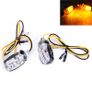 2x 12V Black Motorcycle Indicators Turn Signal Light Image 2